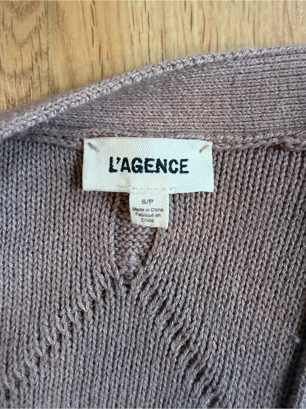 L’AGENCE Maeve Harleen Button Front Belted Cable Knit Cardigan Size S